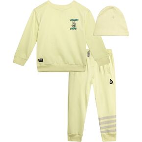 Volcom Boys Sweatsuit Set - 3 Piece French Terry Active Sweatshirt, Jogger Sweatpants and Hat - Boys Jogger Pants Set in Kuwait