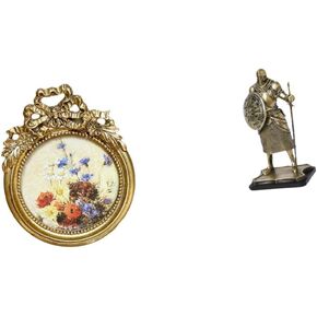 European Ornate Antique Photo Frame and Knight Sculpture Creative Vintage Picture Frame Decorative Figurine for Wedding Gift Entryway Living Room Home in Kuwait