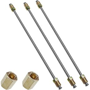 YoRise 3PCS 3/16" Brake Line Kit with Fittings, 10" Long Inverted Double-Flared Stainless Steel Brake Line Tubing, Flexible Vehicle Braking Repair Accessories with Standard Tube Nut(10IN) in Kuwait