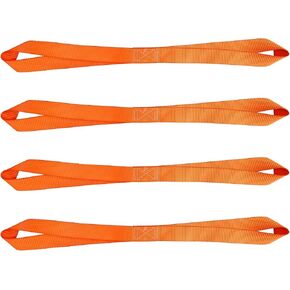 Mega Cargo Control 8 حزم من أشرطة مقبض ربط ناعمة للدراجات النارية، 1 بوصة × 18 بوصة سوداء على الطرق الوعرة لمركبة ATV، UTV، DIY - 800 رطل WLL in Kuwait