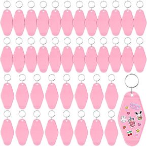 20 PCS Hotel Keychain Blank with Key Rings, 10 Color Rainbow Plastic Rhombus Motel Keychain, Sublimation Keychain Blanks for DIY Keychain and Luggage Tag in Kuwait