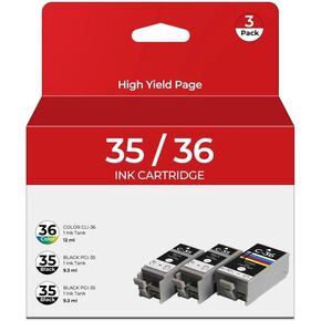خراطيش حبر PGI-35 CLI-36 متوافقة مع PIXMA TR150 TR160 iP110 iP100 متوافقة مع خراطيش الحبر Canon 35 36 البديلة لطابعات PIXMA TR150 TR160 iP110 iP100 TR 150 in Kuwait