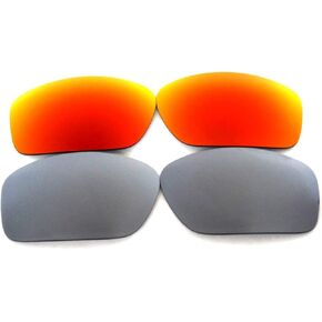 Galaxy Replacement Lenses For Oakley Valve Red/Titanium Color Polarized 2 Pairs in Saudi Arabia