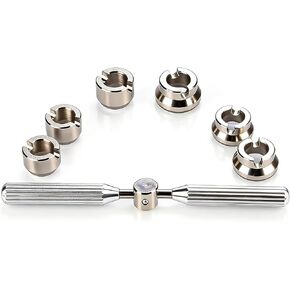 Watch Case Opener 5537, Professional Watch Repair Tool Kit with 6 Dies (18.5-29.5mm) - Watch Back Remover & Case Opening Tool for Rolex Tudor Repair in Saudi Arabia
