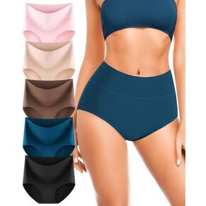 ملابس داخلية قطنية نسائية من J-pone ذات خصر عالي وتغطية كاملة، سراويل داخلية ناعمة قابلة للتنفس بعد الولادة، 5 قطع in Kuwait