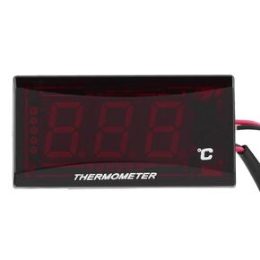 Racing Scooter Water Temp Thermometer, Universal Motorcycle Digital Gauge Meter, Flash Warning, Durable, LED Display, Fit (Red Backlight) in Saudi Arabia