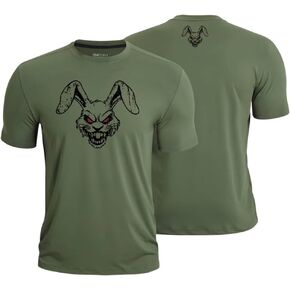ATTFIT Men's DrySwift Quick-Dry Graphic T-Shirt, 4-Way Stretch Athletic Workout Tee, Polyester-Spandex Fabric in Saudi Arabia