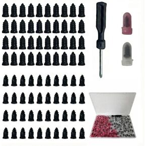 80PCS Rubber Tire Repair Nail Kit,Screw In Tire Plugs,Tire Plugs Screw Type,Tire Fix Rubber Nail Kit,Tire Screw Plugs,Spiral Rubber Screws for Quick DIY Puncture Repair on Car,Motorcycle in Saudi Arabia
