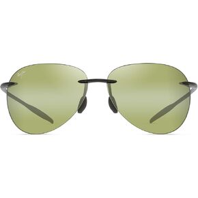 Maui Jim Unisex's Sugar Beach Polarized Teardrop Sunglasses, Shiny Trans Khaki Green/Maui Ht™ Polarized, Small Fit in Saudi Arabia