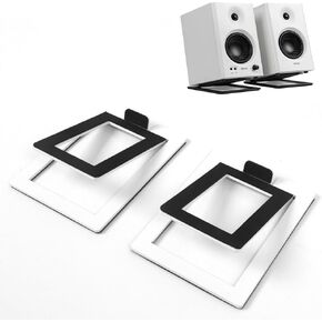 Desktop Sound Stand Base Carbon Steel Material Shock Absorption and Improved Sound Quality Speaker Bracket Tilted for Desktop PC Speakers, Studio and Bookshelf Speakers（A Pair） in Kuwait