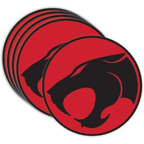GRITKULTURE Thunder Cat ملصقات لاصقة مقاس 10.16 سم 5 عبوات من ملصقات الفينيل المقاومة للماء للسيارات والشاحنات وأجهزة الكمبيوتر المحمولة والهواتف والنوافذ والديكور والدراجات النارية in Kuwait