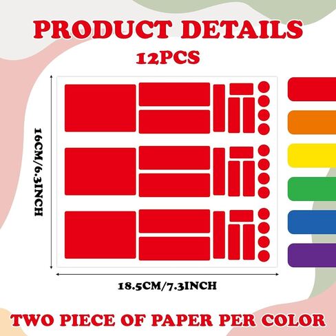 18 Sheets Classroom Laptop Labels-Chromebook Color Coding Stickers with Round & Rectangular Styles,Paper Cable Label Chromebook Labels to Write for Teacher Classroom Computer Management (6 Color) in Saudi Arabia