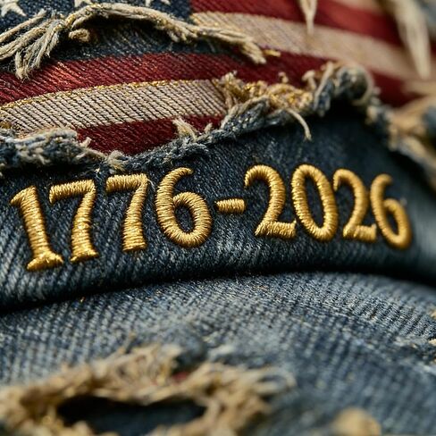 250th USA Anniversary Denim Flag Baseball Cap America's Commemorative Patriotic Hats in Kuwait