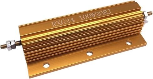 1 قطع RXG24 الألومنيوم قذيفة المقاوم. 75 واط 100 واط 200 واط 300 واط 500 واط. قذيفة الألومنيوم الأصفر الذهبي. حالة قذيفة معدنية سلك الجرح المقاوم (1 أوم ، 75 واط) in Saudi Arabia