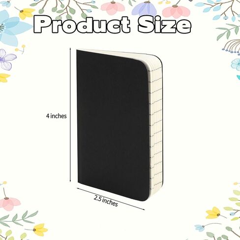 15 Pcs Pocket Notebook, Mini Composition Notebooks, Small Notepad 2.5" x 4", Softcover Kraft Paper Journal for Women Men Author Traveler, Blank Style Note Pads for Work Business Travel Writing (Black-Blank) in Saudi Arabia