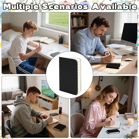 15 Pcs Pocket Notebook, Mini Composition Notebooks, Small Notepad 2.5" x 4", Softcover Kraft Paper Journal for Women Men Author Traveler, Blank Style Note Pads for Work Business Travel Writing (Black-Blank) in Saudi Arabia