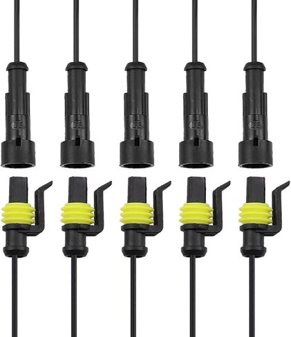 5PCS 3 Pin Car Waterproof Electrical Connector, 16 AWG Quick Disconnect Terminal Wire Connectors Plug, Automotive Male and Female Way Kit for Car Truck Boat Wire Connection (3 Pin) in Saudi Arabia