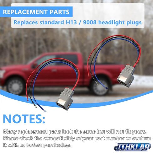 2 قطعة H13 9008 العلوي موصل ضفيرة سلك تسخير متوافق مع فورد F-150 F150 2004-2019 كشافات المقبس طقم تصليح in Kuwait