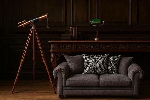 Antique Brass Refractor Telescope on Wooden Tripod, Decorative Brass & Wood Nautical Telescope. in Saudi Arabia