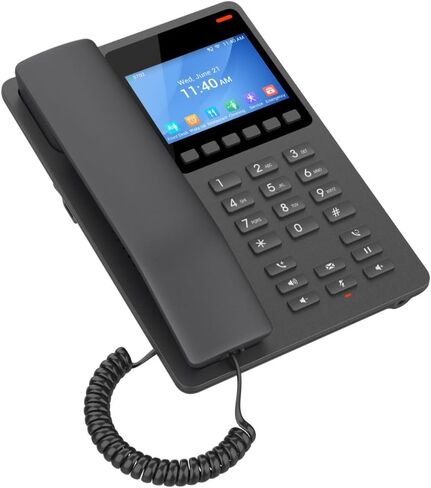 Grandstream GHP631W Hotel IP Phone | 2 Lines, 2 SIP Accounts | 3.5-Inch Color Display | Wi-Fi 6 | Black in Saudi Arabia