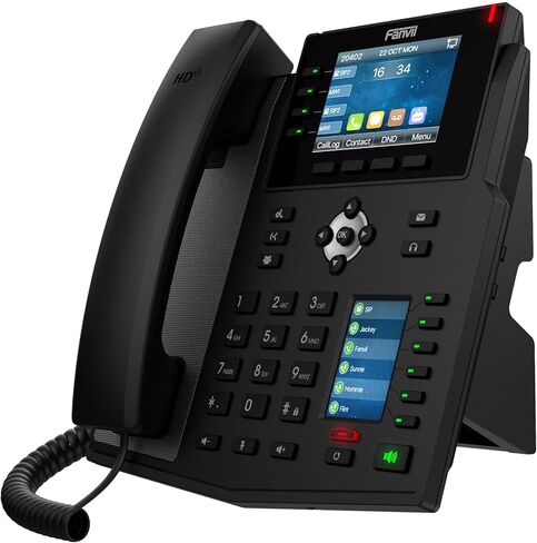 هاتف Fanvil X5U V2 IP مع شاشة ملونة 3.5 بوصة، صوت عالي الدقة، منافذ جيجابت مزدوجة، PoE، 16 خط SIP، هاتف مكتب VoIP احترافي للمكتب ومركز الاتصال والاتصالات التجارية in Saudi Arabia