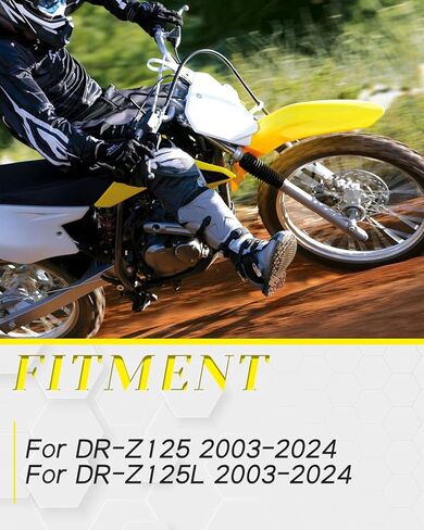 DR-Z125 Gear Shifter Shift Lever With Link Arm CNC Aluminum Folding Lever for DR-Z125/125L 2003-2024, Knight Black in Saudi Arabia