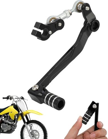 DR-Z125 Gear Shifter Shift Lever With Link Arm CNC Aluminum Folding Lever for DR-Z125/125L 2003-2024, Knight Black in Saudi Arabia
