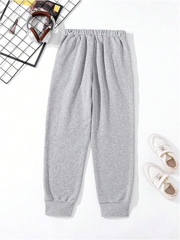 GORGLITTER Boy's Fleece Sweatpants Graphic Elastic Waist Jogger Pants with Pockets in Saudi Arabia