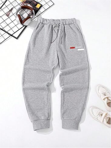 GORGLITTER Boy's Fleece Sweatpants Graphic Elastic Waist Jogger Pants with Pockets in Saudi Arabia