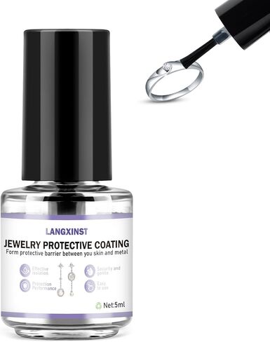 Jewelry Protective Coating,Jewelry Sealant, Clear Invisible Long-Lasting Protection Forms a Protective Barrier Between Skin and Metal Suitable for Earrings, Rings, and Bracelets in Kuwait