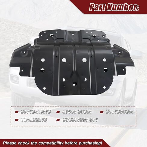 Engine Skid Plate Compatible with Toyota Tundra 2007-2019&Toyota Sequoia 2008-2022 Front Bumper Skid Plate Under Guard Replace# 514100C010, 51410-0C010 in Saudi Arabia