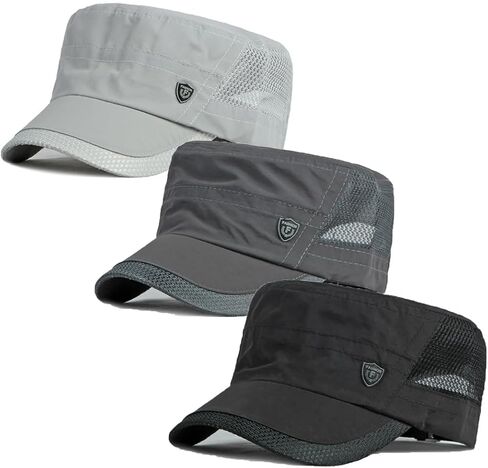 Men's Breathable Military Caps Cadet Army Caps Summer Flat Top Cap in Saudi Arabia