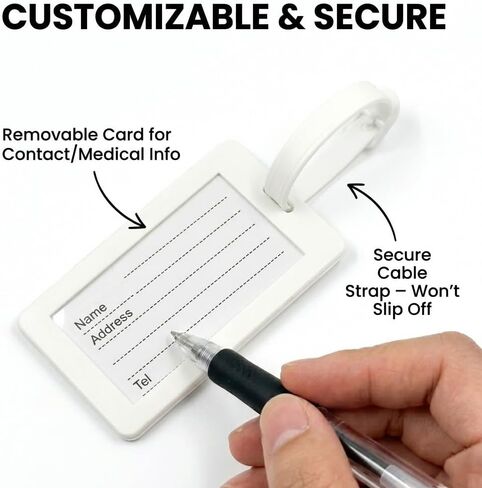 2 Pack Stroller as Wheelchair Tag – High Visibility Stroller Identification Tag with Removable Info Card & Cable Strap, Travel Priority Stroller Sign for Airports & Theme Parks in Saudi Arabia
