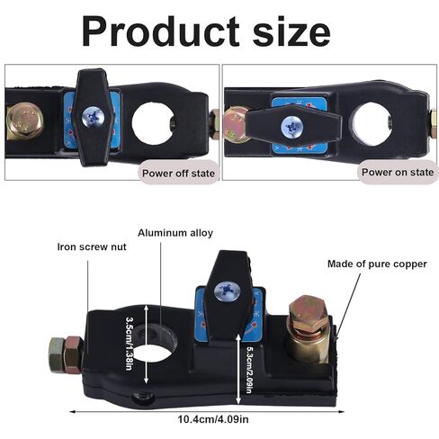 Battery Disconnect Switch, Heavy Duty Quick Disconnect Battery Cut Off Switch High Current Master Power Cut Isolator Kill Button for 12v 24v Car RV and Marine in Saudi Arabia