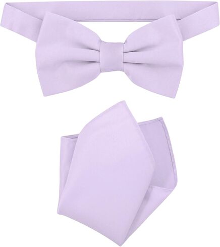 Vesuvio Napoli BowTie Solid Baby Blue Color Mens Bow Tie & Handkerchief in Saudi Arabia