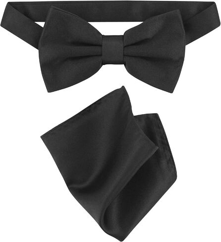 Vesuvio Napoli BowTie Solid Baby Blue Color Mens Bow Tie & Handkerchief in Saudi Arabia