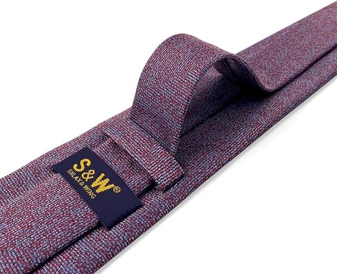 S&W SHLAX&WING ربطات العنق للرجال Marled Color ربطة عنق مزخرفة بدرجتين من أجل سترة البدلة الرسمية والحفلات الراقصة in Saudi Arabia