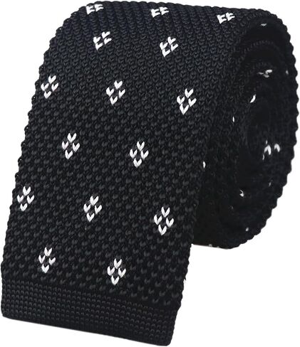 ربطة عنق محبوكة ذكية للرجال من Vizakiss ربطة عنق محبوكة ذات طرف مسطح عرض 2.2 سم in Kuwait