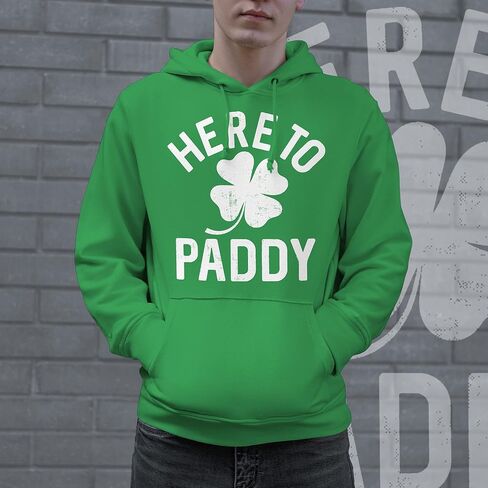 Crazy Dog T-Shirts Unisex Hoodie Here to Paddy Sweatshirt Funny St Saint Patricks Day Clover Shirt in Saudi Arabia