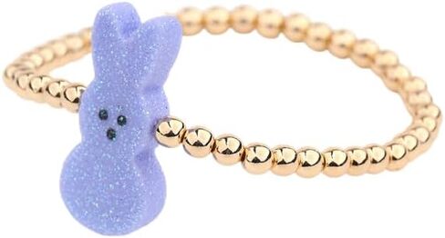 tenghong2021 3 Pcs Easter Acrylic Rabbit Bracelet Beaded Handmade Colorful Cartoon Gift Holiday Bracelets Jewelry Set in Saudi Arabia