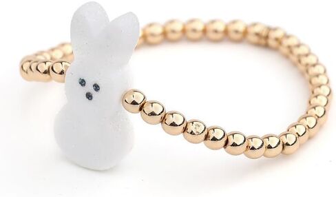 tenghong2021 3 Pcs Easter Acrylic Rabbit Bracelet Beaded Handmade Colorful Cartoon Gift Holiday Bracelets Jewelry Set in Saudi Arabia