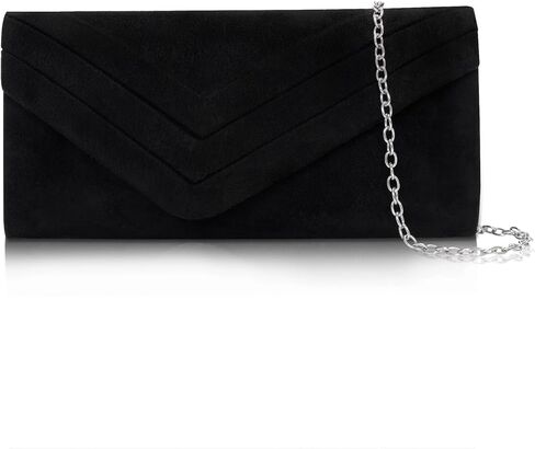 Larcenciel Elegant Suede Envelope Clutch Purse for Women, Formal Pleated Evening Party Handbags for Wedding, Cocktail, Prom in Saudi Arabia