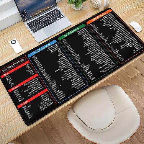Non-Slip Desk Pad Protector for Mouse, Large Mouse Pad for Writing Desk, Office, Home, Laptop Blotter and Workspace Efficiency, Black, 11.8x27.5 Inch in Saudi Arabia