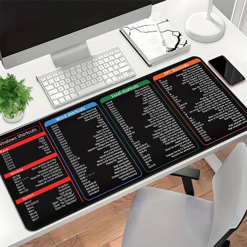Non-Slip Desk Pad Protector for Mouse, Large Mouse Pad for Writing Desk, Office, Home, Laptop Blotter and Workspace Efficiency, Black, 11.8x27.5 Inch in Saudi Arabia