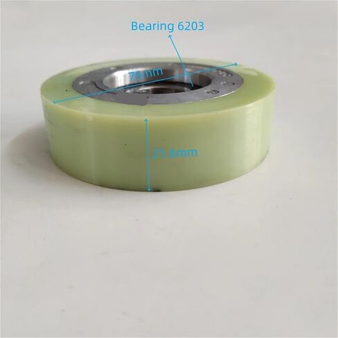 S6500003 76 * 21.6 * 6203 Escalator Step Roller Al Hub OD 76mm W 21.6mm Bearing 6203RS in Saudi Arabia