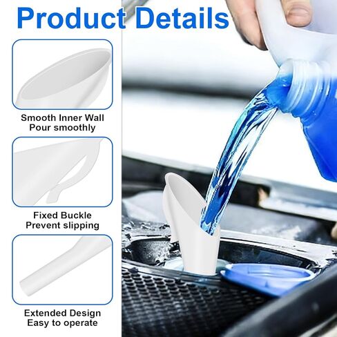 أنبوب قمع خزان الغاز لحشو الوقود، استبدل 8U5A17B068AD 8U5Z17B068A 8U5Z17B068B متوافق مع Ford F150 Transit لنكولن بدون غطاء قمع لعلبة الغاز لخزان السيارات كم أنبوبي للرقبة قطعتان in Kuwait