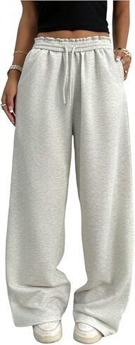 SweatyRocks Girl's Drawstring Waist Straight Leg Sweatpants Casual Workout Track Pants in Saudi Arabia