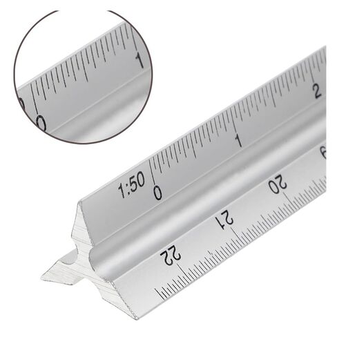 معدن ألومنيوم 30 سم لمسطرة فنية للمهندس المعماري بمقياس المثلث in Kuwait