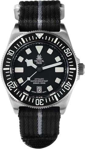 ساعات غوص تكتيكية من التيتانيوم FX-Diving للرجال، حركة NH35 أوتوماتيكية، مقاومة للماء حتى 200 متر، كريستال الياقوت، حزام من القماش، ساعة مضيئة مقاومة للماء in Kuwait