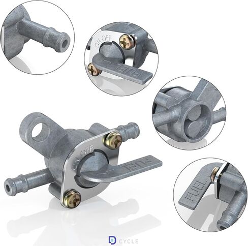 1/4 6mm Fuel Line Gas Hose Oil Filter Clamps Inline Fuel Shut Off Valve Petcock Petrol Switch for 50cc 70cc 90cc 100cc 110cc 125cc Scooter Quad Go Kart Moped Baja BA150 ATV Pit Dirt Mini Pocket Bike in Kuwait